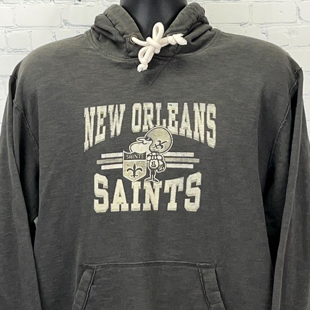 New Orleans Saints Hoodie XL X-Large Gray Hooded Sweatshirt 47 Brand Sir Saint